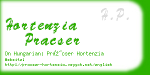 hortenzia pracser business card